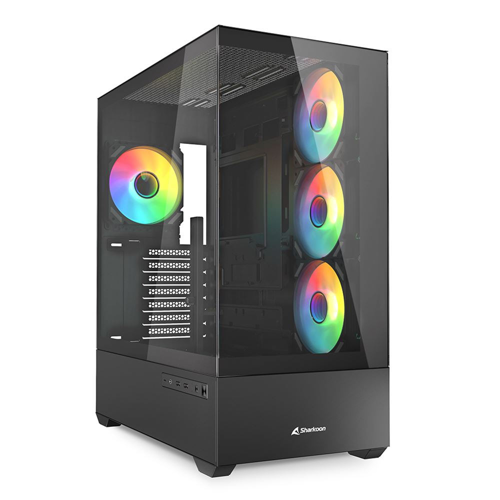 CAJA SHARKOON AK6 RGB NEGRO ATX [AK6 RGB ATX NEGRO]