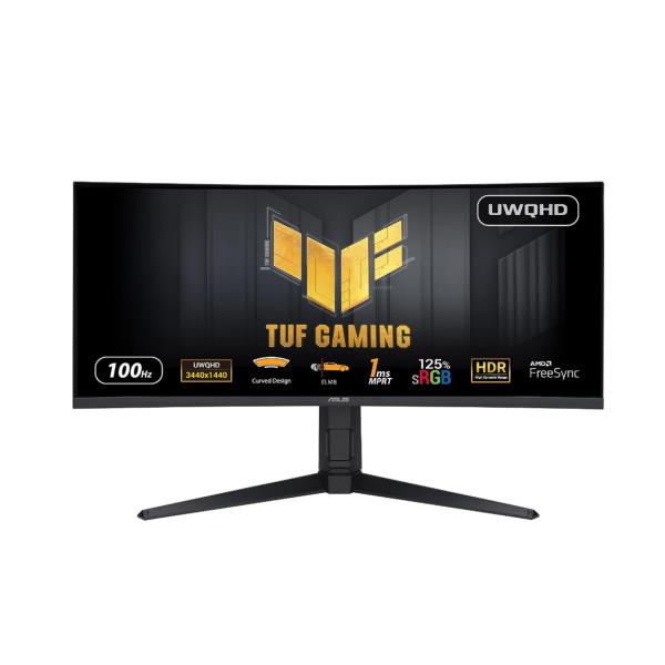 ASUS MONITOR 34 LED VA 21:9 WQHD, 100HZ, TUF GAMING, DP/HDMI, MULTIMEDIALE [VG34VQEL1A]