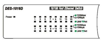 D-LINK SWITCH 16 PORTE 10/100 SOHO [DES-1016D]