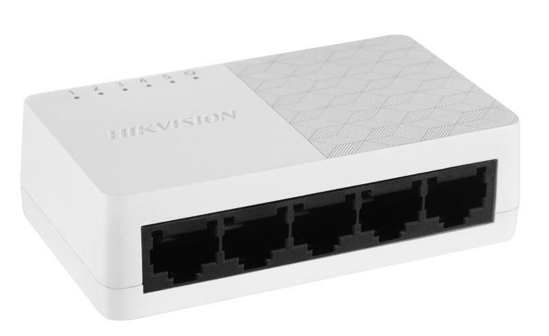 HIKVISION SWITCH 5 PORT GIGABIT UNMANAGED DESKTOP SWITCH 5 GIGABIT RJ45 PORTS, DESKTOP PLASTIC SWITC [DS-3E0505D-O]