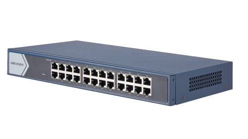 HIKVISION SWITCH 24 PORT GIGABIT UNMANAGED SWITCH 24 GIGABIT RJ45 PORTS, 19-INCH RACK-MOUNTABLE STE [DS-3E0524-E_B]