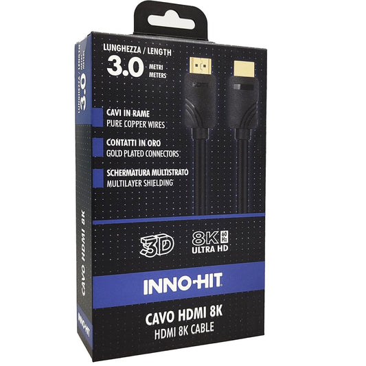 INNOHIT CAVO HDMI 8K CONTATTI ORO 60HZ 3 MT [IH-HD2130]