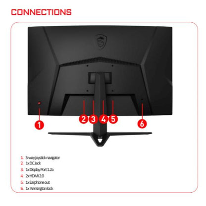 MONITOR CURVO MSI 27 LED VA 16:9 FHD, 1500R, 1MS 250hz, DP/HDMI [G27C4X]