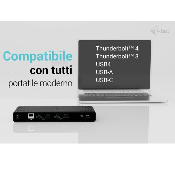 Estación de acoplamiento universal USB-C, USB-A. MONITOR DUAL 4K+PD85W [CADUA4KDOCKPDB]