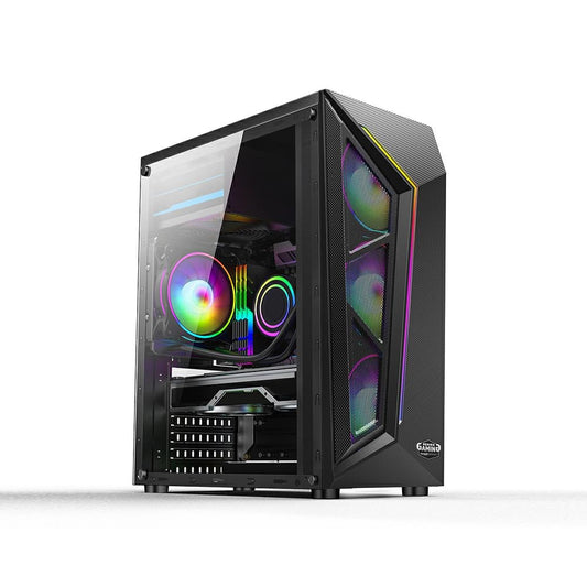 CASE GAMING 1 LED RGB + 4 FAN ARGB, 2 USB, GLASS PANEL [IT-GMSC14]