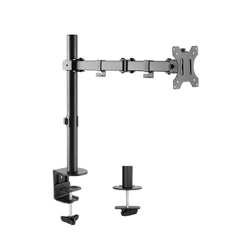 LINK BRACCIO SUPPORTO DA TAVOLO CON MORSA A DUE SNODI PER VIDEO 13-32" FINO A 8 KG [LKBR60]