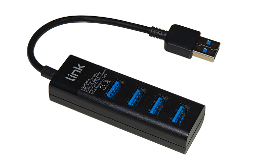 LINK HUB 4 PORTE USB 3.0 CON CAVO CM 15 [LKHUB304]