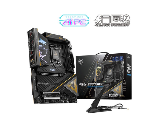 MSI MB MEG Z890 ACE GAMING, STD MEG Z890 ACE,Z890,LGA1851,4DDR5, 3PCI-EX16,5M.2, 2TBT4,1USB3.2 GEN2X [MEG Z890 ACE]