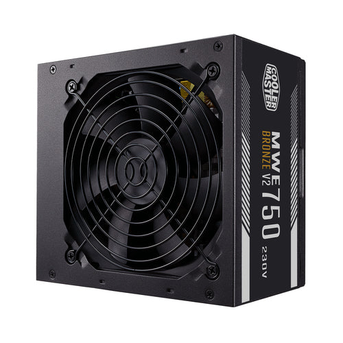 FUENTE DE ALIMENTACIÓN COOLER MASTER MWE 750W V2 230V 80PLUS BRONCE ATX 120MM VENTILADOR ACTIVO, NO MODULAR [MPE-7501-ACABW-BEU]