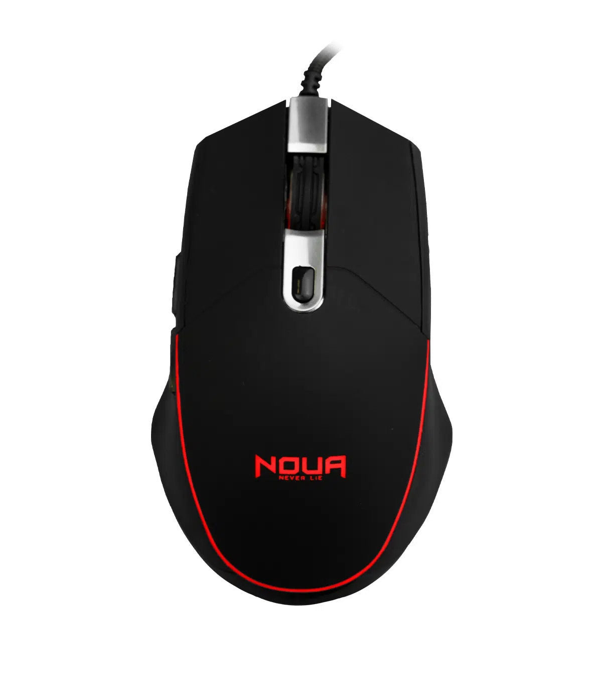 NOUA MOUSE GAMING NEON USB NERO CON ILLUMINAZIONE 4 COLORI [MS0721AG-N40K35B]