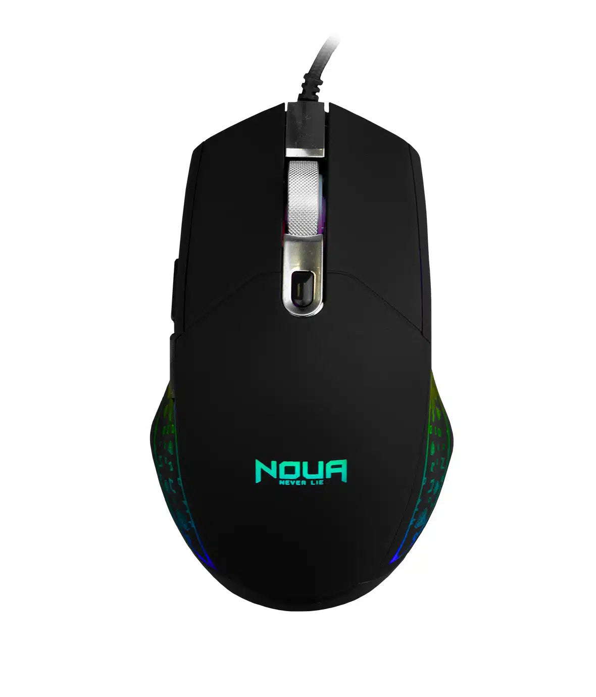 NOUA MOUSE GAMING NEON R USB NERO LED CON ROTELLA SCORRIMENTO [MS0721AG-R50K23N]