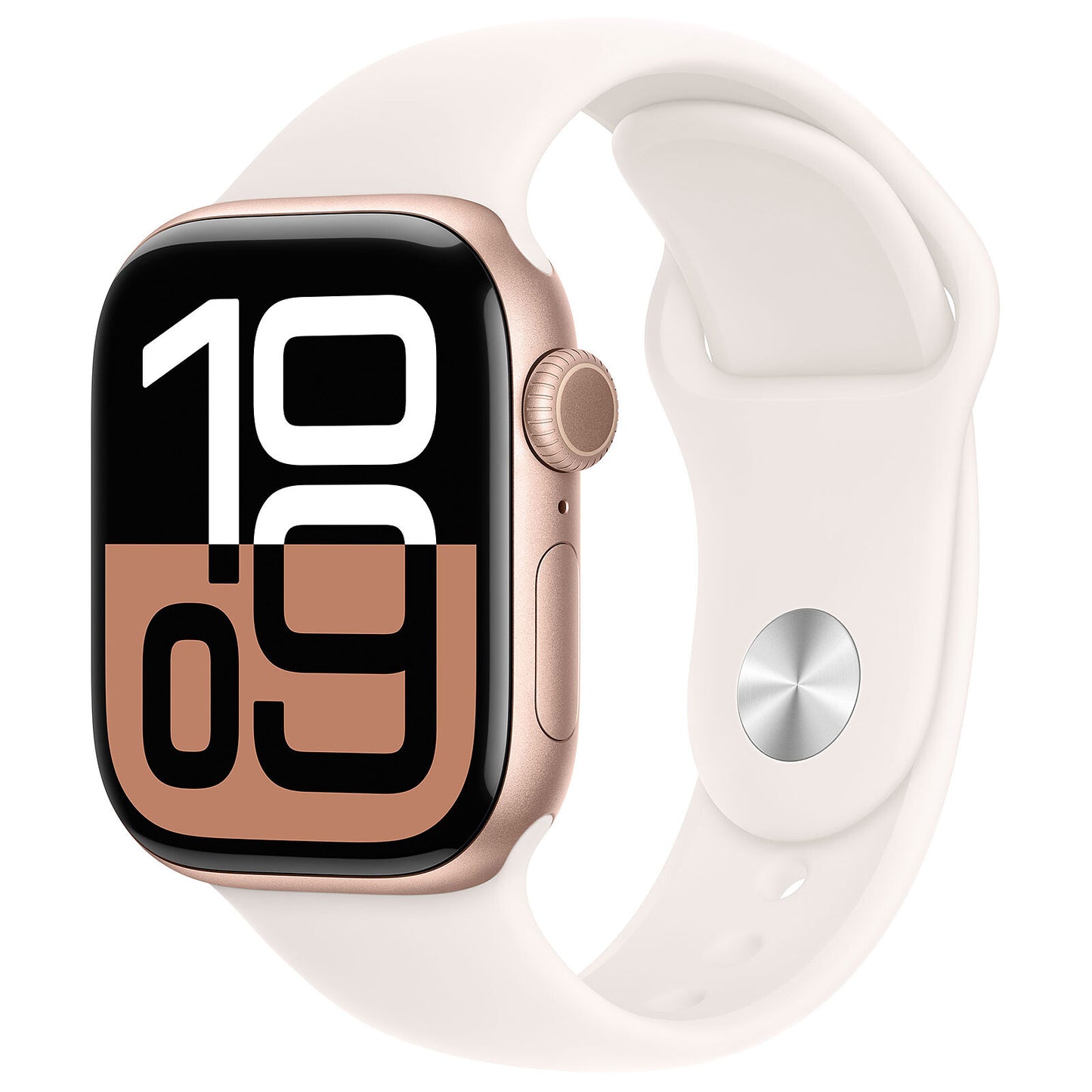 APPLE WATCH SERIES 10 GPS 42MM ROSE GOLD ALUMINIUM CASE WITH LIGHT BLUSH SPORT BAND - S/M [MWWH3QL/A]