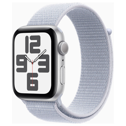 APPLE WATCH SE GPS 44MM SILVER ALUMINIUM CASE WITH BLUE CLOUD SPORT LOOP [MXET3QL/A]