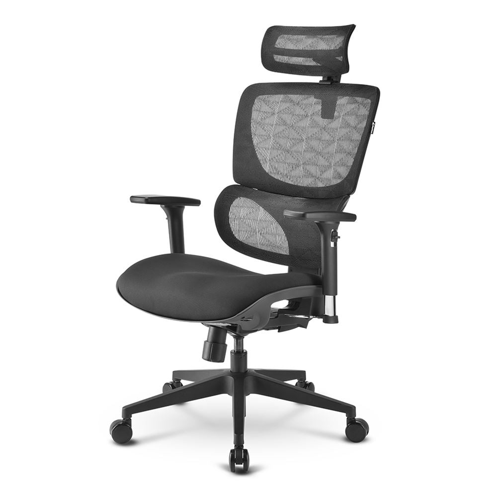 SHARKOON SEDIA OFFICE, FABRIC SEAT BASE, CLASS-4 GASLIFT, 3D ARMREST HEADREST, 5 HEIGHTS ADJUSTABL [OFFICEPAL C30]