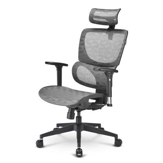 SILLA DE OFICINA SHARKOON, MALLA COMPLETA, LEVANTAMIENTO A GAS CLASE 4, REPOSACABEZAS CON BRAZOS 3D, RESPALDO AJUSTABLE EN 5 ALTURAS [OFFICEPAL C30M]