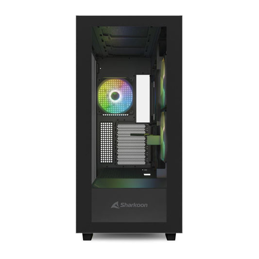 SHARKOON CASE REBEL C60 RGB BLACK ATX 2x U3, 1x Type-C,TRRS, 2x Tempered Glass, 4x 120 ARGB PWM, ARG [REBEL C60 RGB B]