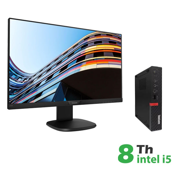 RINOVO TINY PC LENOVO M720Q RN85534111 I5-8X00T SODDR4 16GB SSD 480GB W11P NO DVD GRADE A 1Y RN85534111 + MONITOR PHILIPS 24 RN243S7E [RNBUNDLE30]