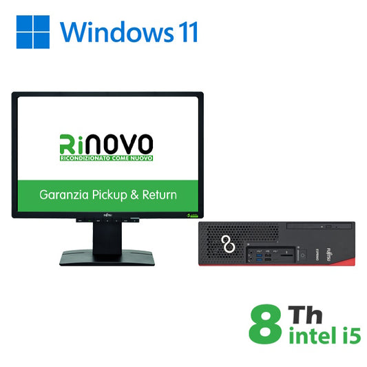 RINOVO PC FUJ REFURBISHED D738 SFF RN54534111 I5-8X00 DDR4 16GB SSD 480GB WIN 11PRO + MONITOR FUJ B2 [RNBUNDLE34]