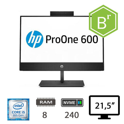 HP 600 G4 AIO 21,5 I5-8500/8/NVME240/W10P/2Y B [006773PCR-EU]