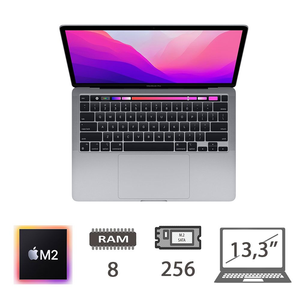 MBP 13.3 T.BAR(2022)M2-8C/8/256/10C GPU/SG/2Y [006561PCR-EU]