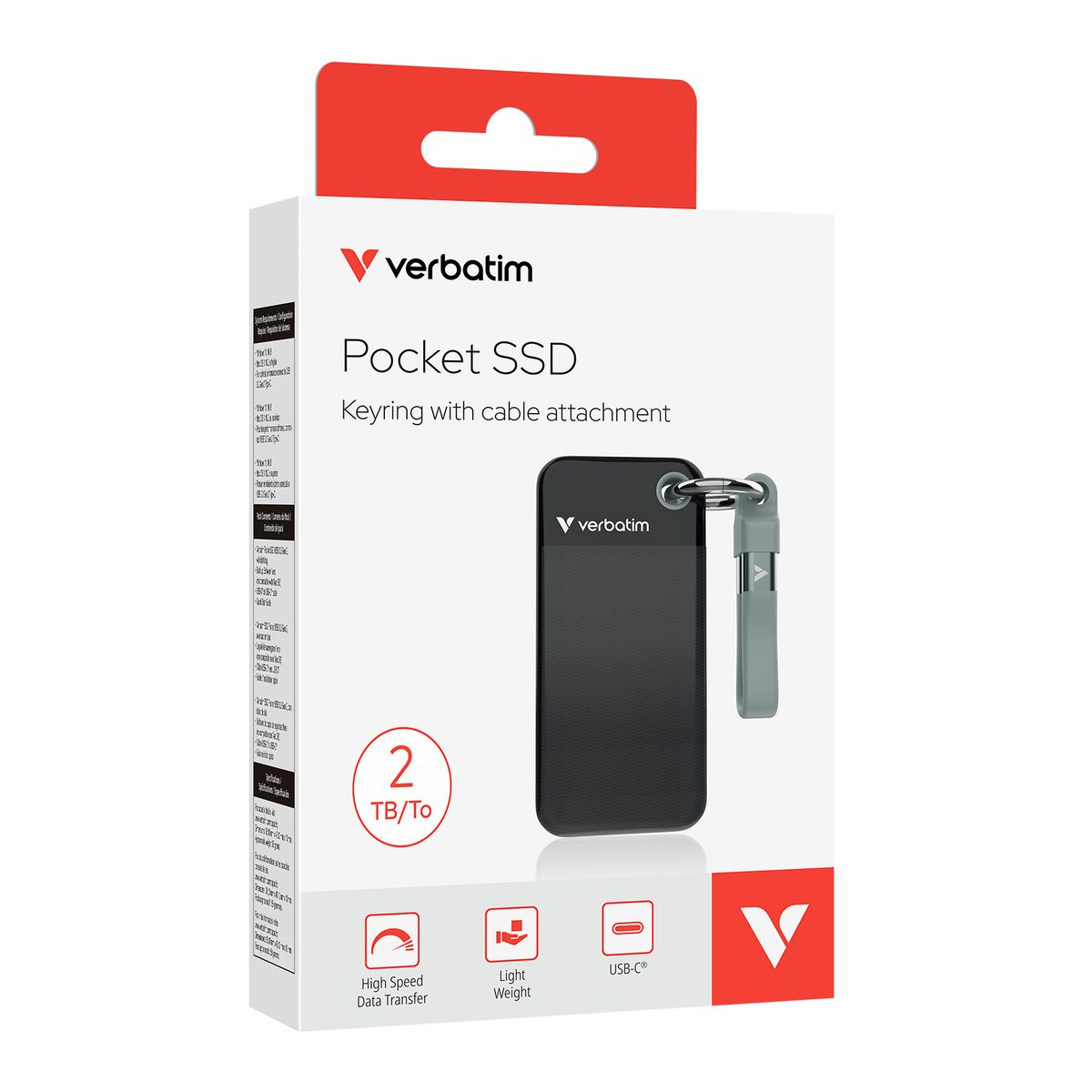 VERBATIM POCKET SSD USB 3.2 GEN 2 2TB BLACK/GREY [32194]