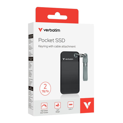 VERBATIM POCKET SSD USB 3.2 GEN 2 2TB BLACK/GREY [32194]