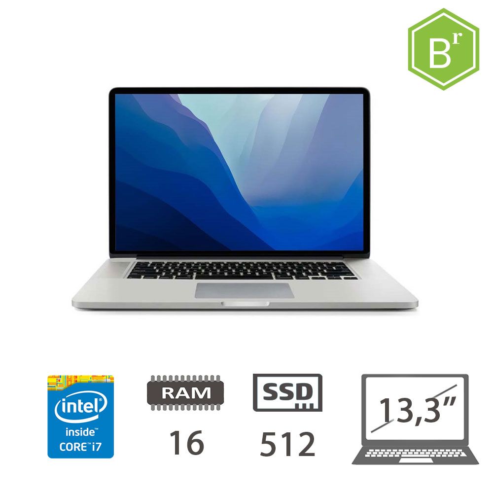 MBP 13,3 (2015)I7-5557U/16/SSD512/SLV/2Y - B [006555PCR-EU]