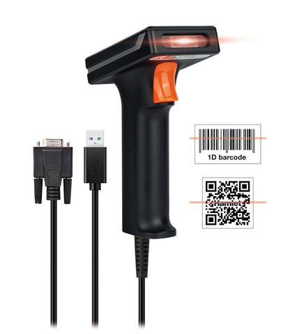 ESCÁNER DE CÓDIGOS DE BARRAS INDUSTRIAL 2D/1D/QR USB+RS232 [HBCS2D120US]