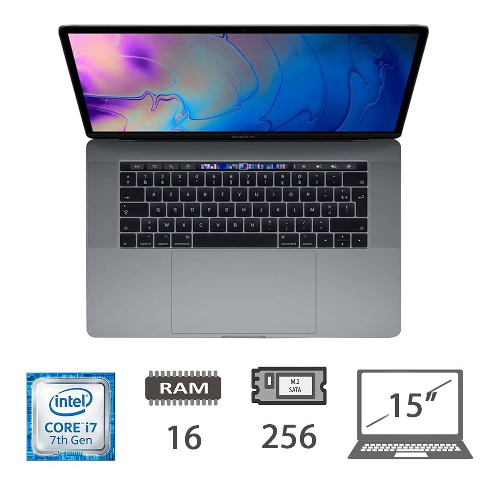 MBP 15.4 T.BAR(2017)I7-7700HQ/16/256/SG/2Y [006510PCR-EU]