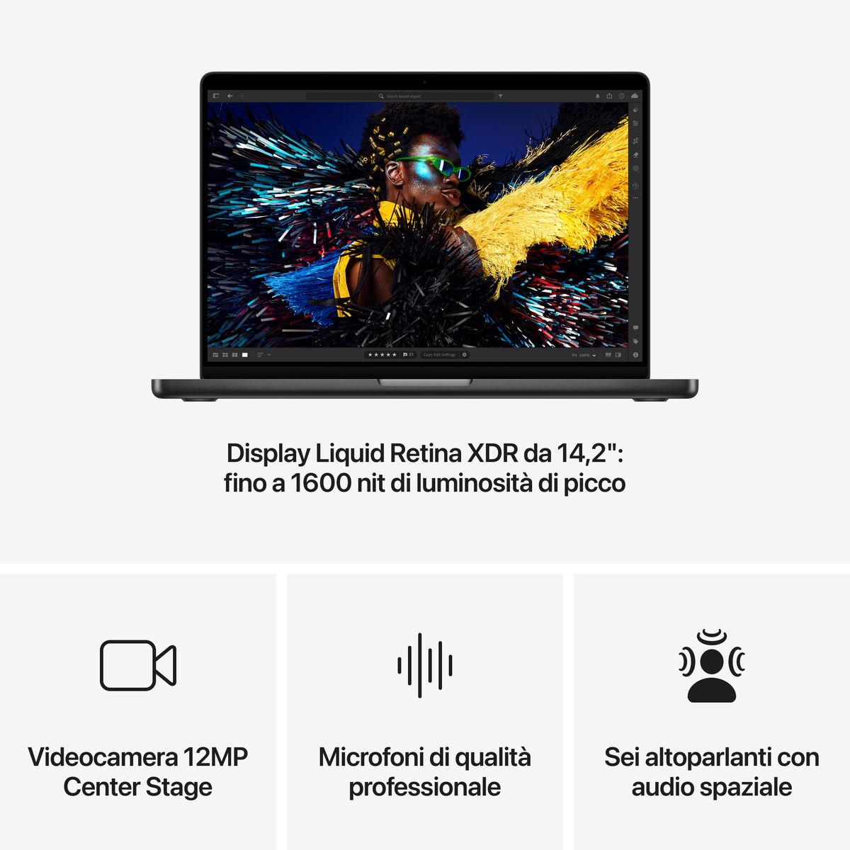 APPLE 14INCH MACBOOK PRO APPLE M4 CHIP WITH 10CORE CPU AND 10CORE GPU 16GB 512GB SSD SPACE B [MW2U3T/A]