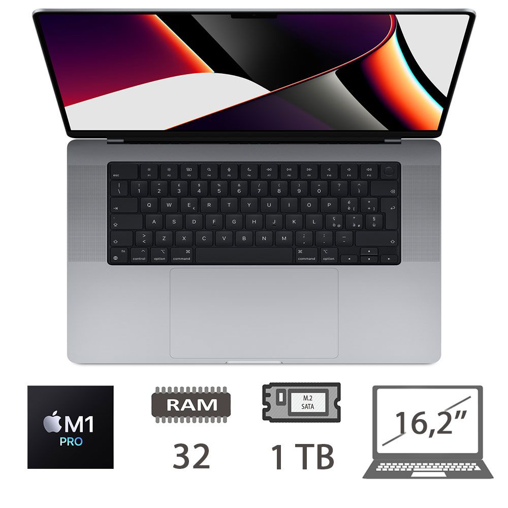 MBP 16.2 (2021)M1 PRO-10C/32/1TB/16C GPU/SG/2Y [005946PCR-EU]