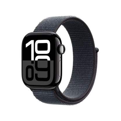 APPLE WATCH SERIES 10 GPS 42MM JET BLACK ALUMINIUM CASE WITH INK SPORT LOOP [MWWG3QL/A]