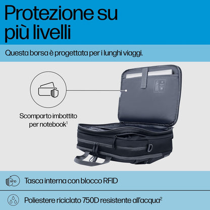 HP Zaino Travel Plus da 15 litri per notebook da 14" [A2CE2AA]