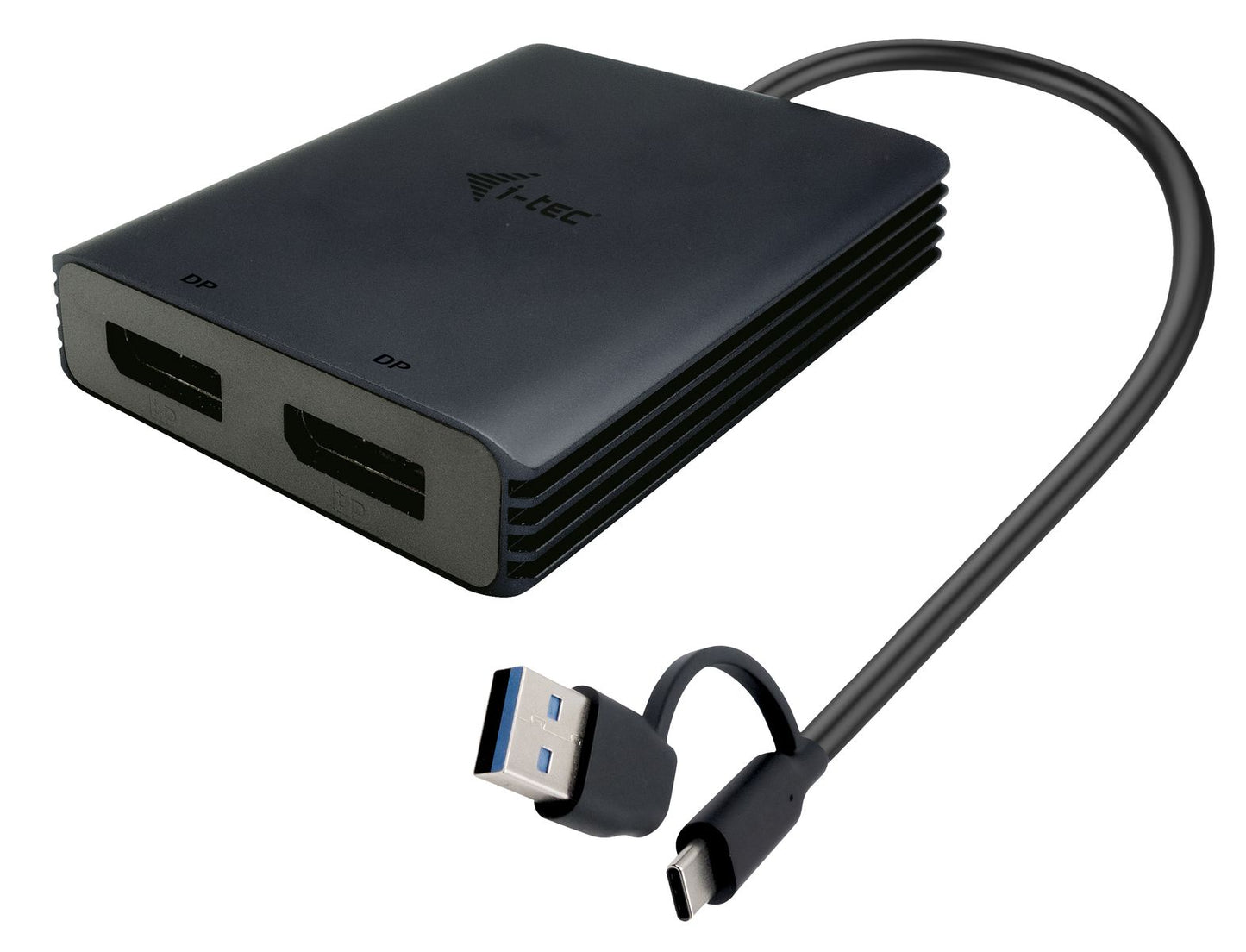 i-tec USB-A/USB-C Dual 4K DP Video Adapter [CADUAL4KDP]