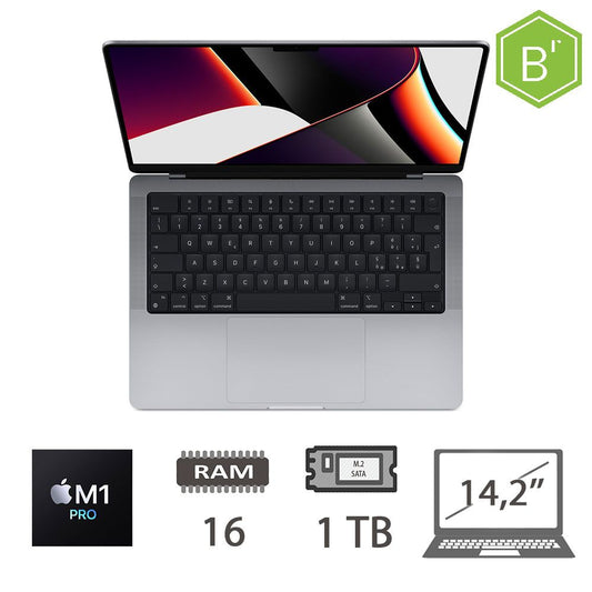 MBP 14,2 (2021)M1 PRO-8C/16/1TB/14C GPU/SG/2Y - B [006344PCR-EU]