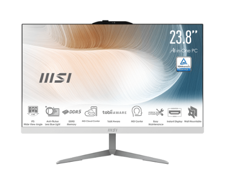 MSI PC AIO 23.8" BLANCO Procesador Intel Core 5 120U 8GB 512GB SSD WIN 11 PRO [AM242 1M-1236IT]