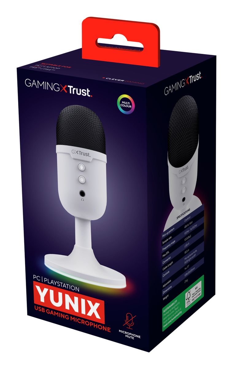 GXT234W YUNIX USB MICROPHONE WHITE [25374]