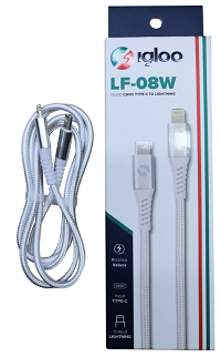 CABLE IGLOO USB-TIPO C A ILUMINACIÓN BLANCO [LF-08W]