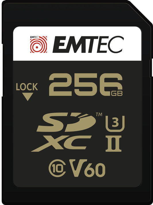 Emtec ECMSD256GUHS2V60 memoria flash 256 GB SDXC UHS-II Clase 2 [ECMSD256GUHS2V60] 