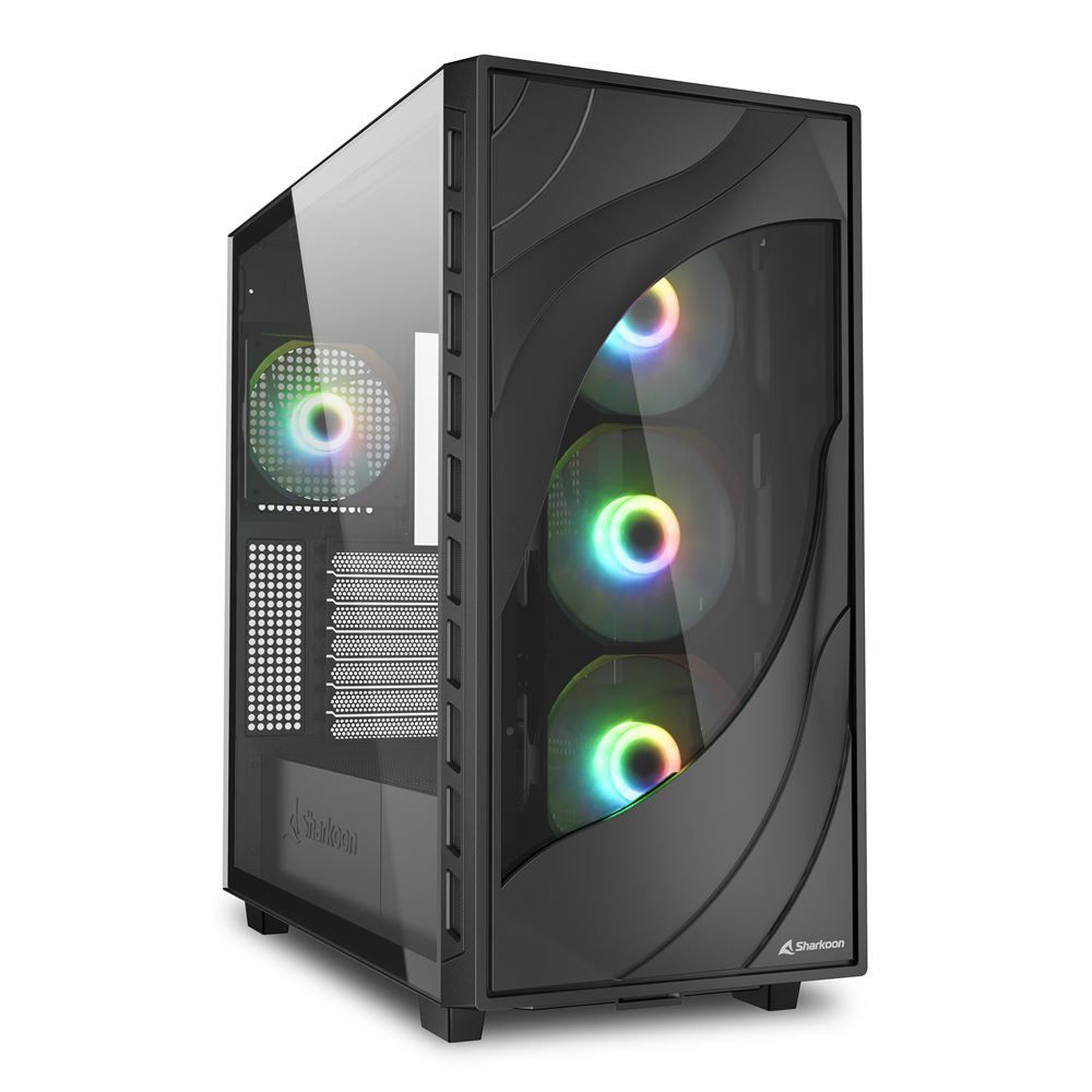 Sharkoon REBEL C80G RGB Midi Tower Nero [REBELC80GRGB]