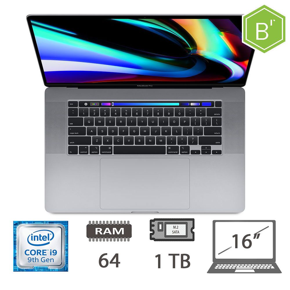 MBP 16 T.BAR(2019)I9-9980HK/64/1TB/SG/2Y - B [004343PCR-EU]