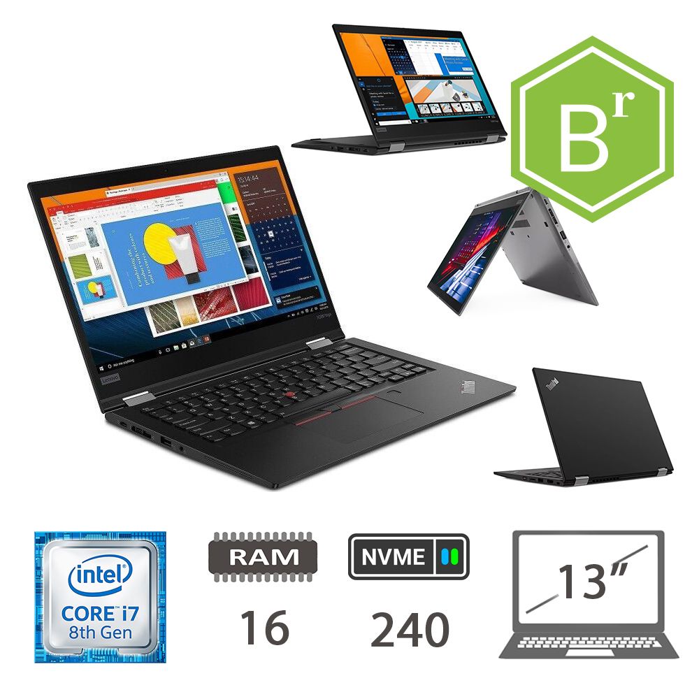 LENOVO X390 YOGA I7-8565U 16 M2 240 13 W10P - B [005972PCR-EU]