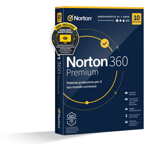 NORTON 360 PREMIUM 2023 - 10 DEVICE 1 YEAR -75GB [21429125]