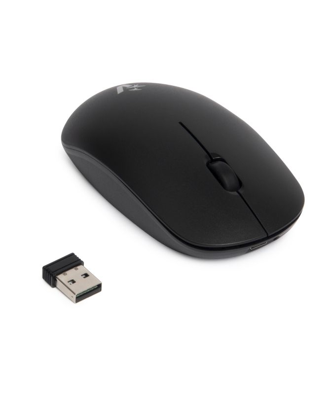 VULTECH MOUSE WIRELESS 1600DPI, NERO, SILENZIOSO,BATTERIEA INTEGRATA RICARICABILE,ATTACCO TYPE C [MW-09N]