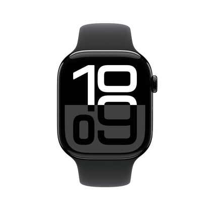 APPLE WATCH SERIES 10 GPS 46MM JET BLACK ALUMINIUM CASE WITH BLACK SPORT BAND - M/L [MWWQ3QL/A]