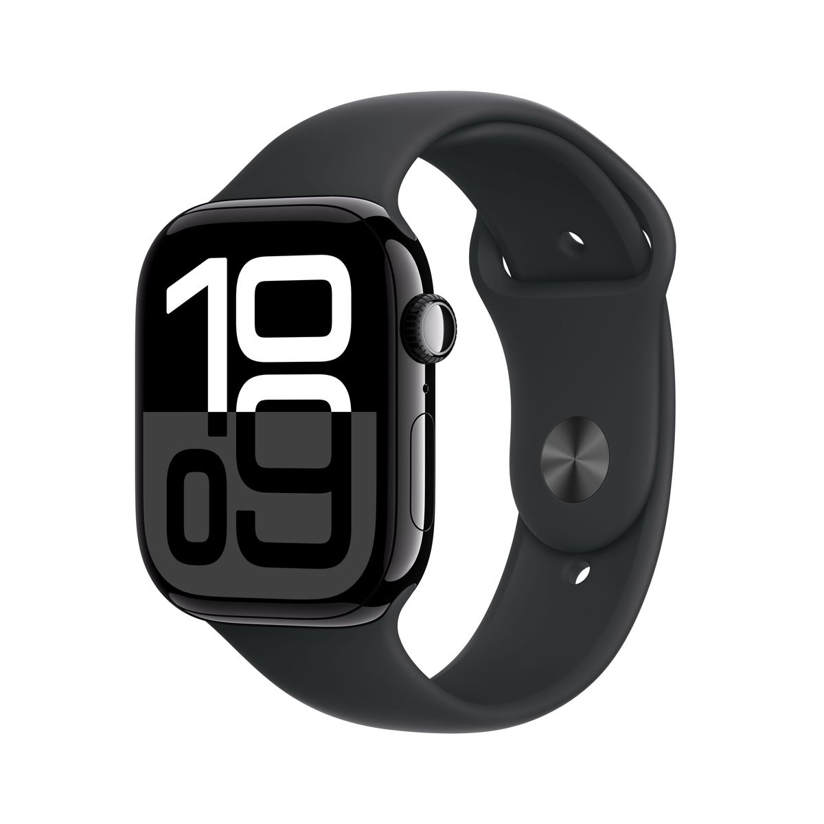 APPLE WATCH SERIES 10 GPS 46MM JET BLACK ALUMINIUM CASE WITH BLACK SPORT BAND - M/L [MWWQ3QL/A]