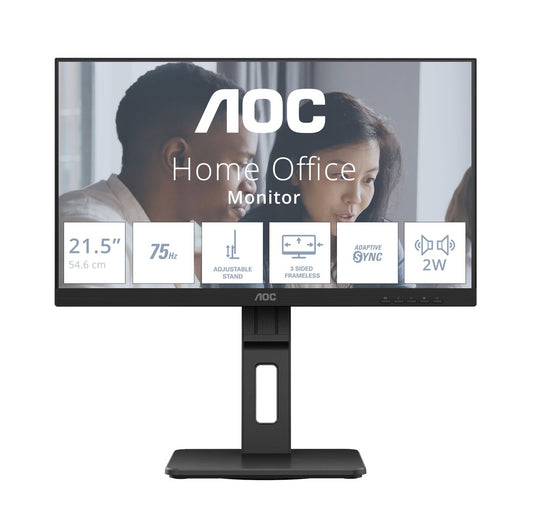 AOC E2 22E2UMF pantalla LED 54,6 cm (21.5") 1920 x 1080 Pixeles Full HD Negro [22E2UMF]