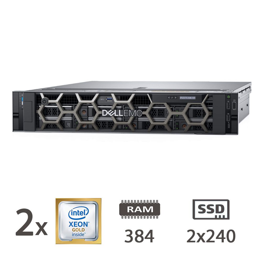 SERVER DELL R740 2XGOLD 5215/384GB/2XSSD240GB/H330 [007216PCR-EU]