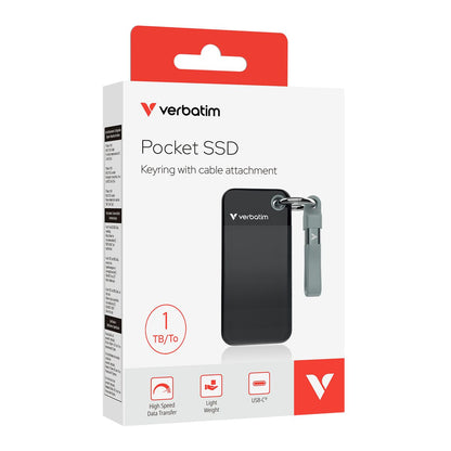 VERBATIM POCKET SSD USB 3.2 GEN 2 1TB BLACK/GREY [32190]