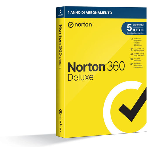 NORTON 360 DELUXE 2023 - 5 DISPOSITIVOS 1 AÑO - 50GB [21429133]